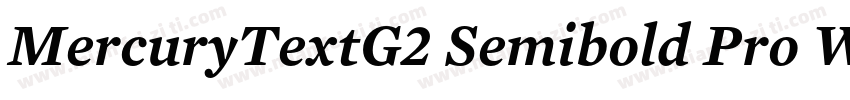 MercuryTextG2 Semibold Pro Web字体转换